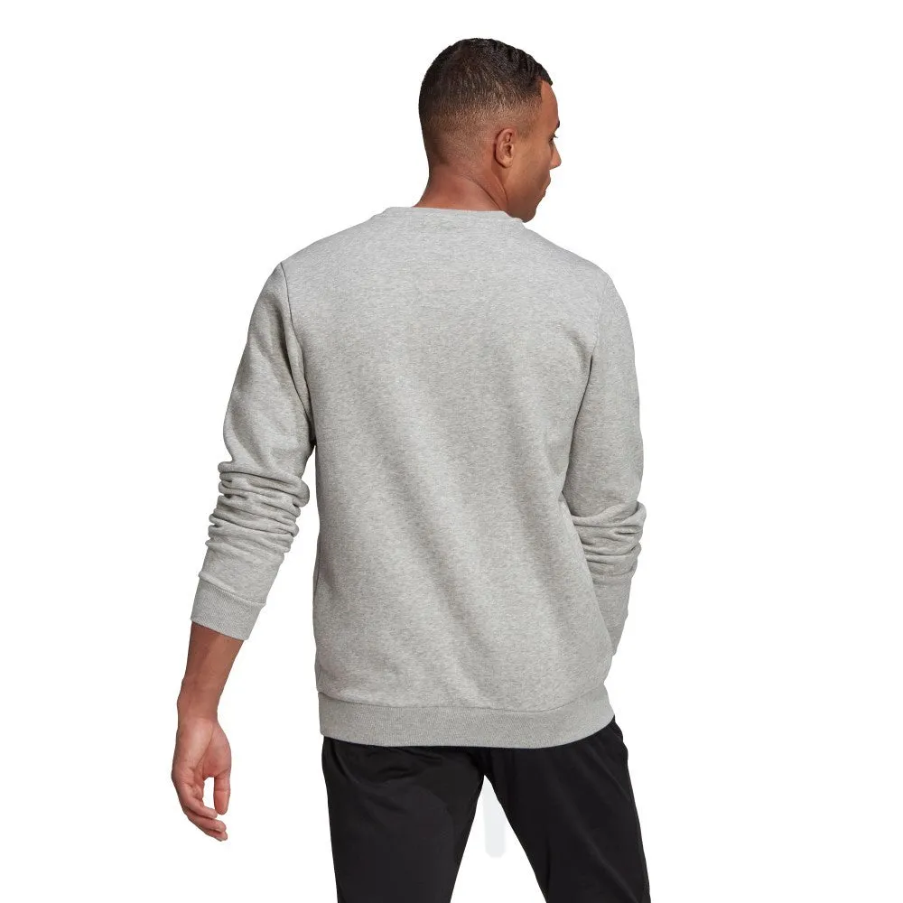 Adidas Fleece Full Logo Crew Sweatshirt - Adult - Grey / Black