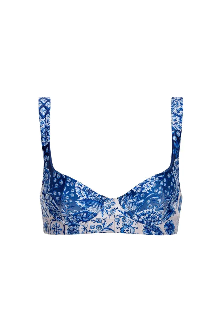 Agua Bendita Balena Azure Bikini Top