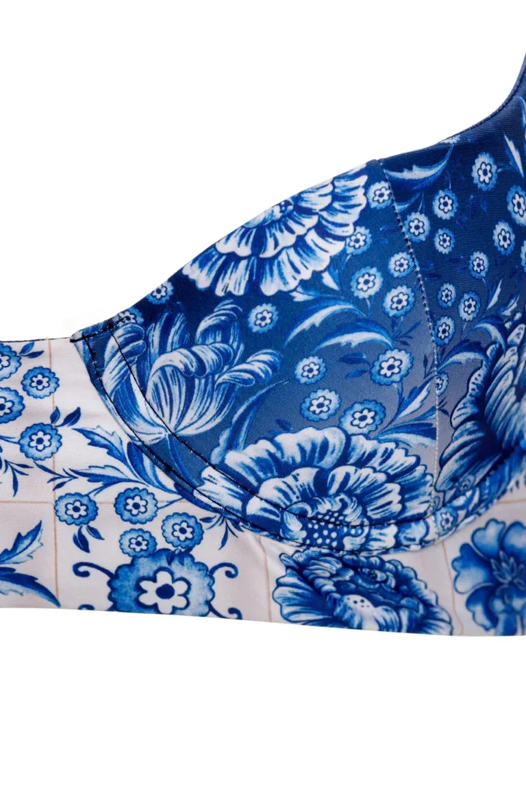 Agua Bendita Balena Azure Bikini Top