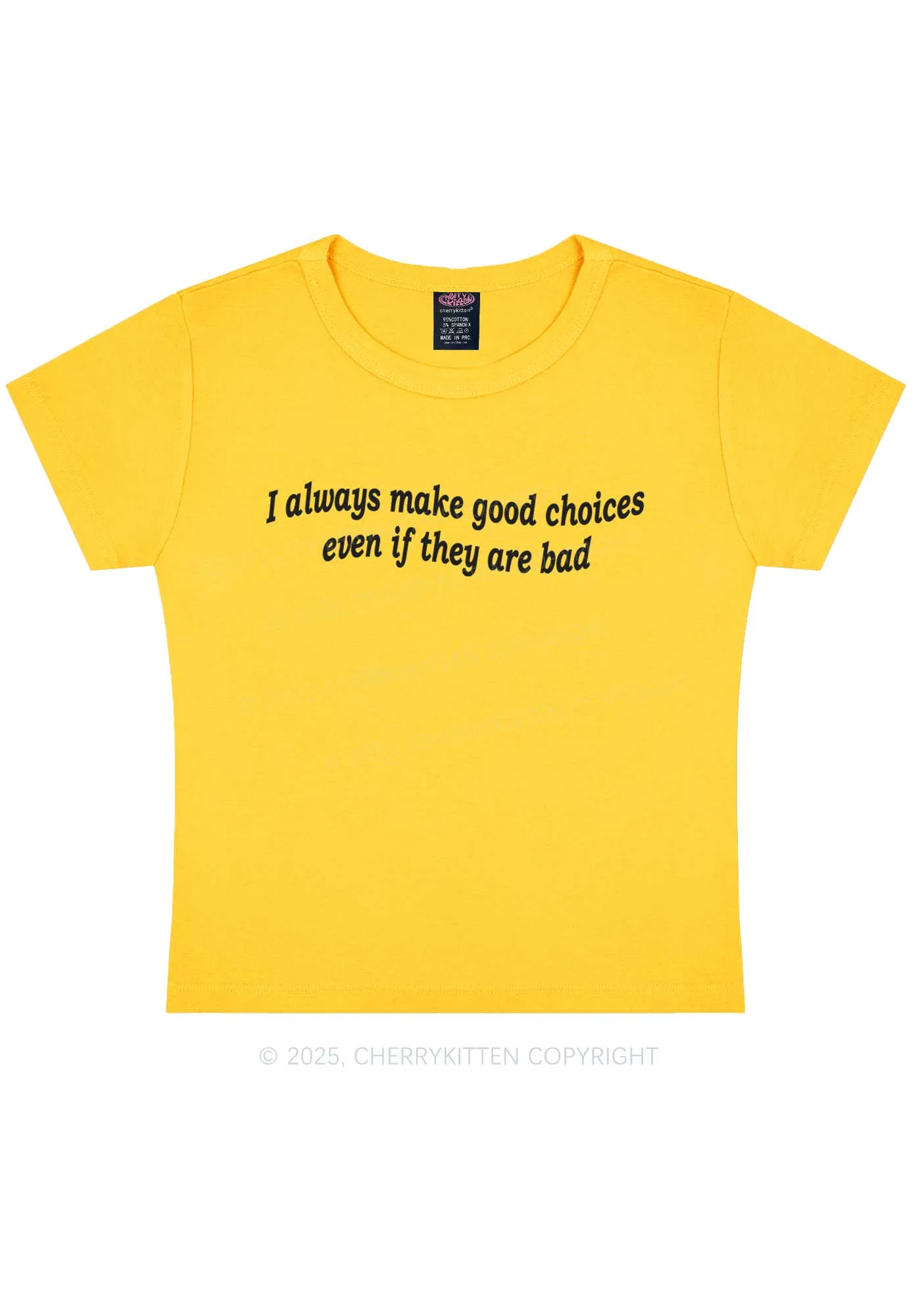 Always Make Good Choices Y2K Baby Tee Cherrykitten