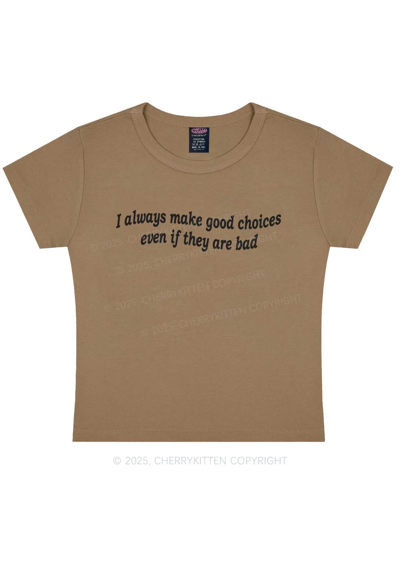 Always Make Good Choices Y2K Baby Tee Cherrykitten