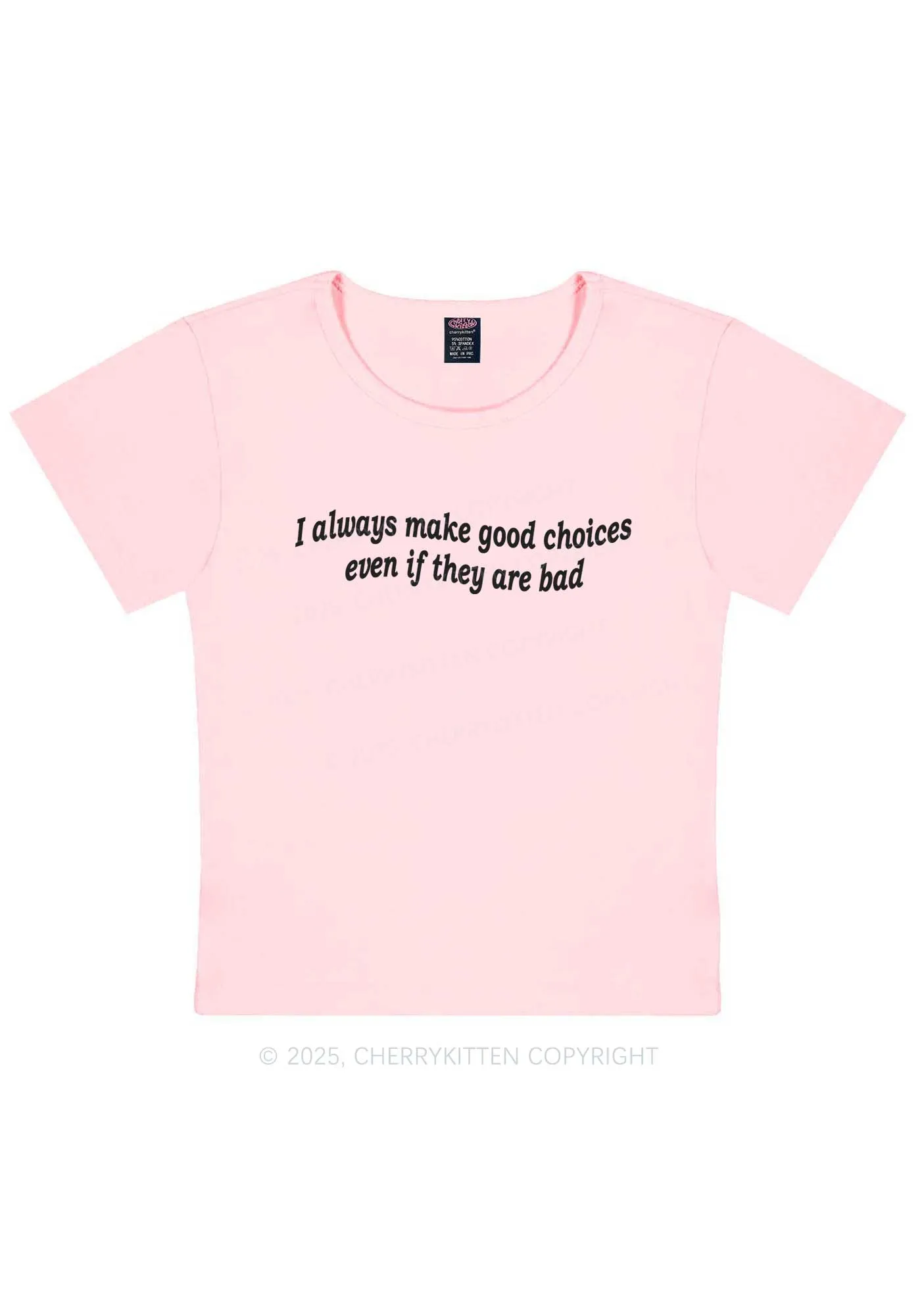 Always Make Good Choices Y2K Baby Tee Cherrykitten