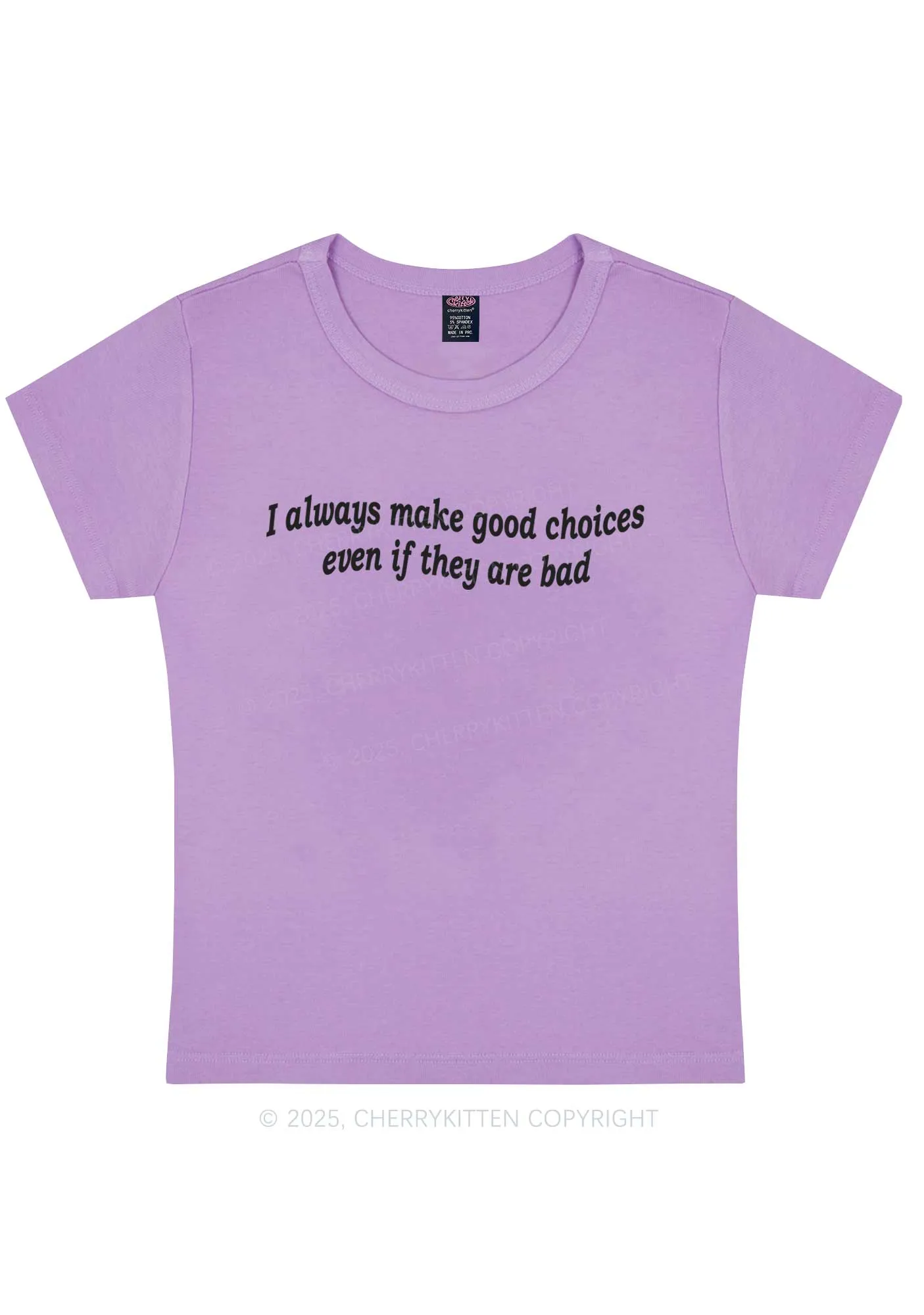Always Make Good Choices Y2K Baby Tee Cherrykitten