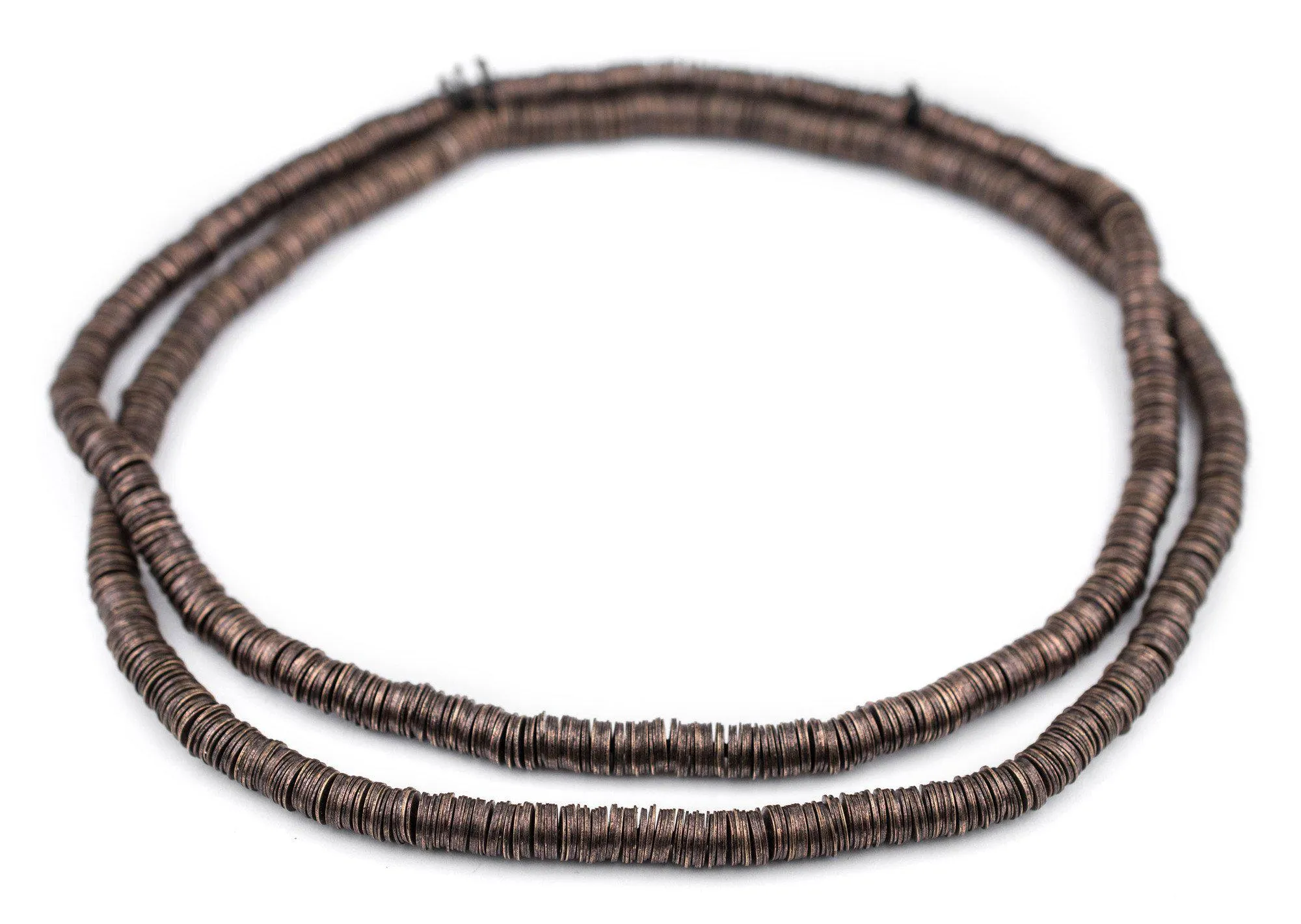 Antique Copper Flat Disk Heishi Beads (6mm)