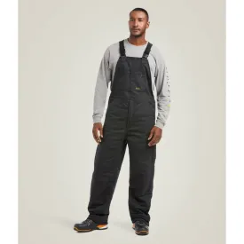 Ariat Men's Rebar DuraCanvas Stretch 110G Insulated Bib Black - 10032485