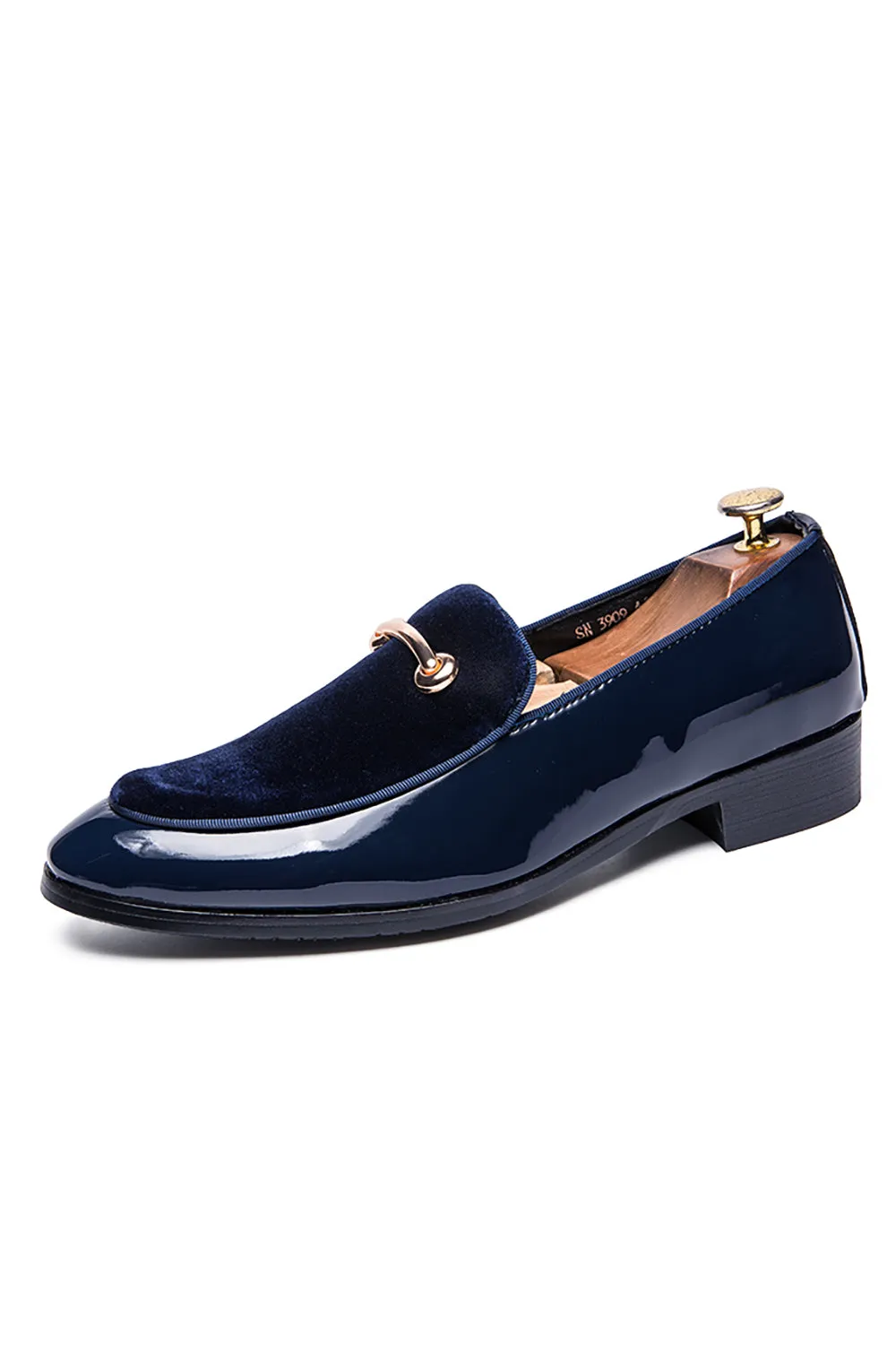 Black PU Leather Slip On Casual Men's Shoes