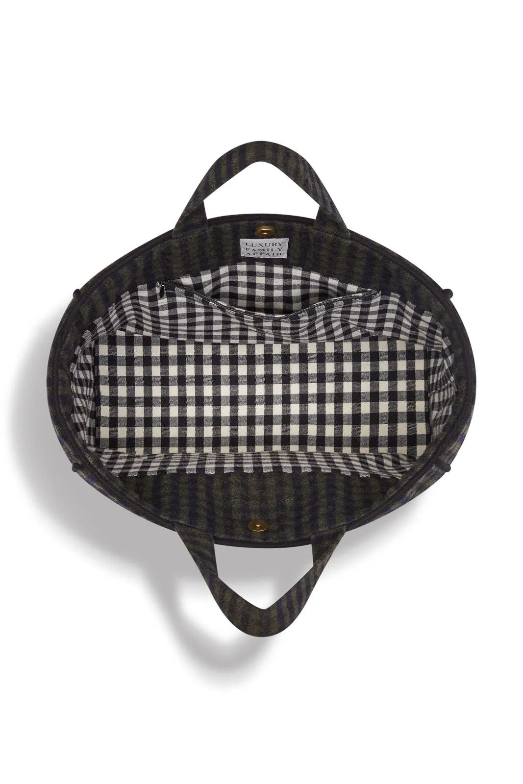 BROMPTON  Khaki and Black Check WHAT EVER Bag