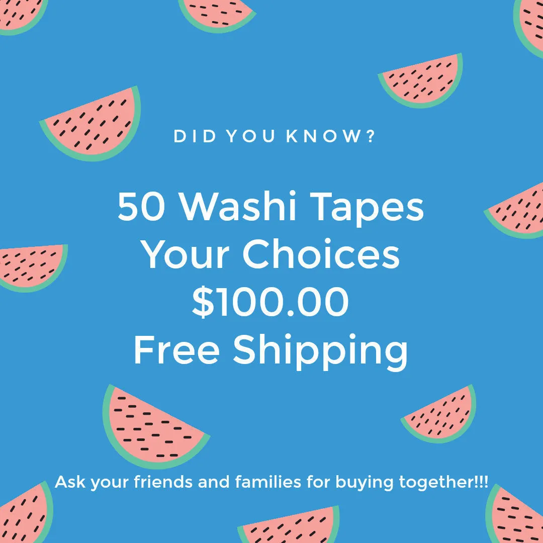 Buy 50 Assorted Washi Tapes - 10m Whole Roll - Your Choices - Free Shipping - Erin Condren  - Planner - Bujo Journal - Love My Tapes