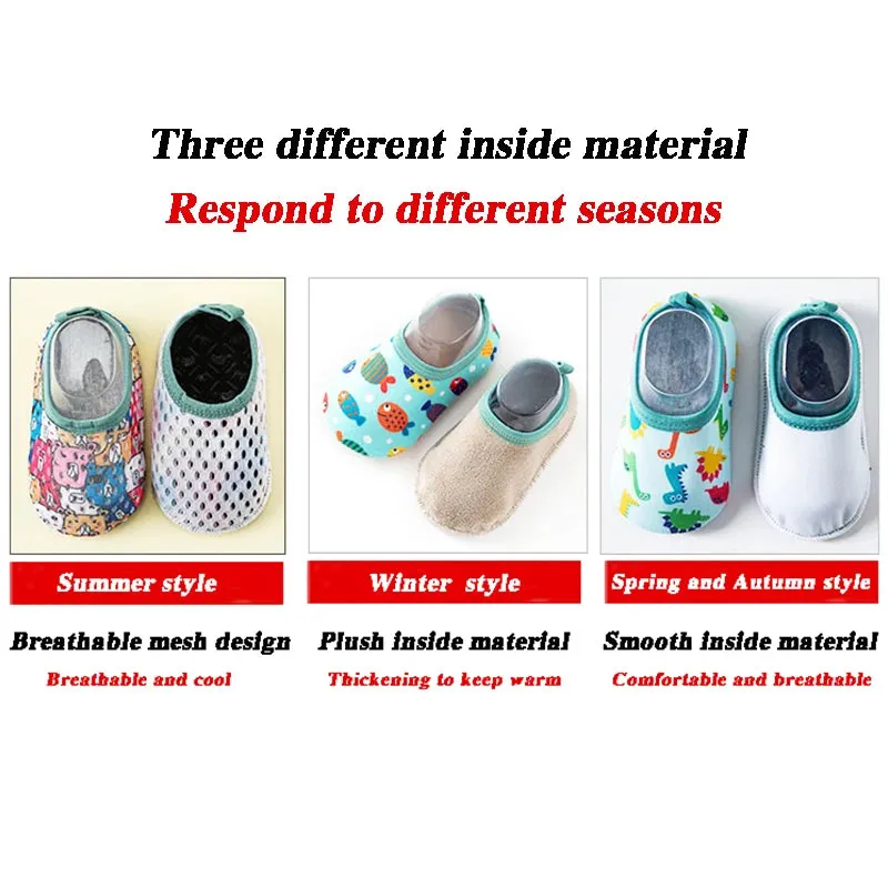 Cartoon Design Baby Beach Sneakers, Aqua Barefoot Shoes