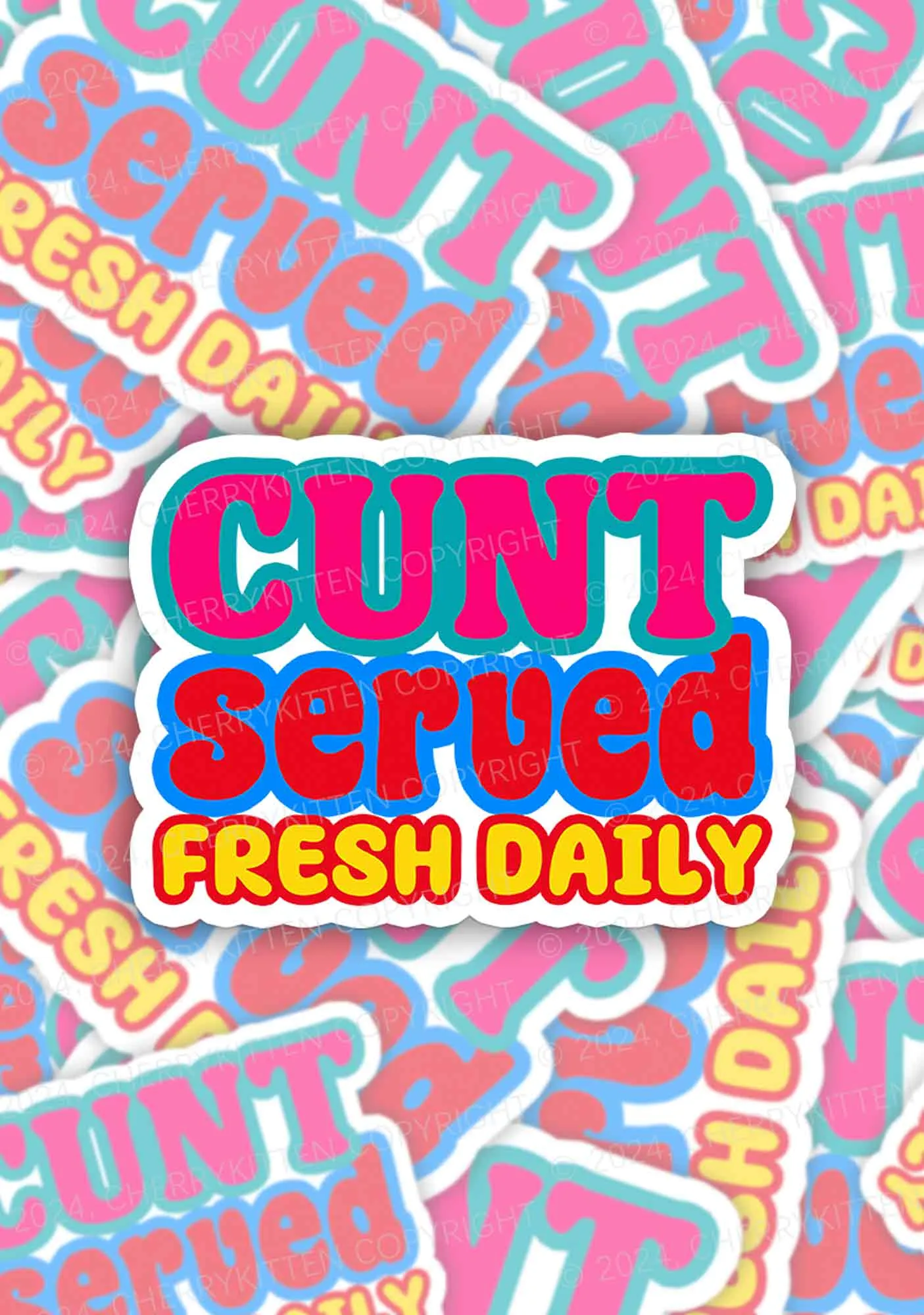 Cherrykitten Favorites Blue Y2K Stickers Pack Of 11