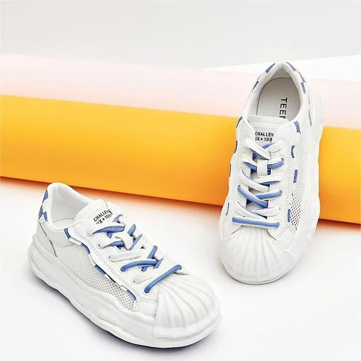 Color Block Lace-up Front Skate Shoes