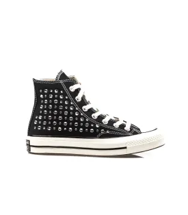 Converse Chuck 70 Canvas Ltd Crystal Swarosky Hi Black Full Crystals Nero Donna.