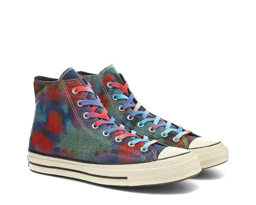 Converse Chuck Taylor All-Star 70 Hi 168752C Unisex Tie Dye Plaid Shoes HS521
