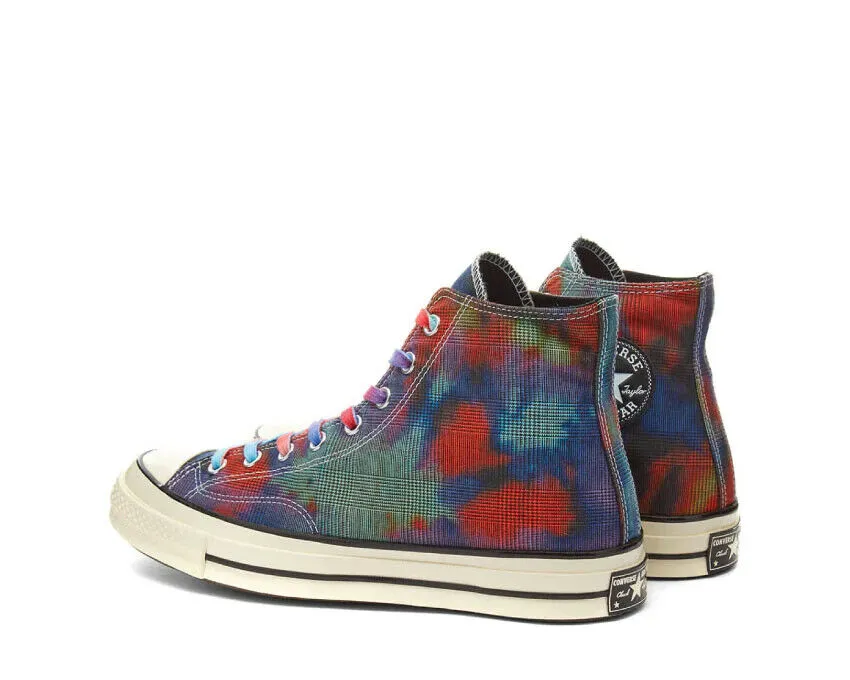 Converse Chuck Taylor All-Star 70 Hi 168752C Unisex Tie Dye Plaid Shoes HS521