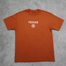Converse Mens Pullover T Shirt Texas Short Sleeve Crew Neck 100% Cotton Orange L