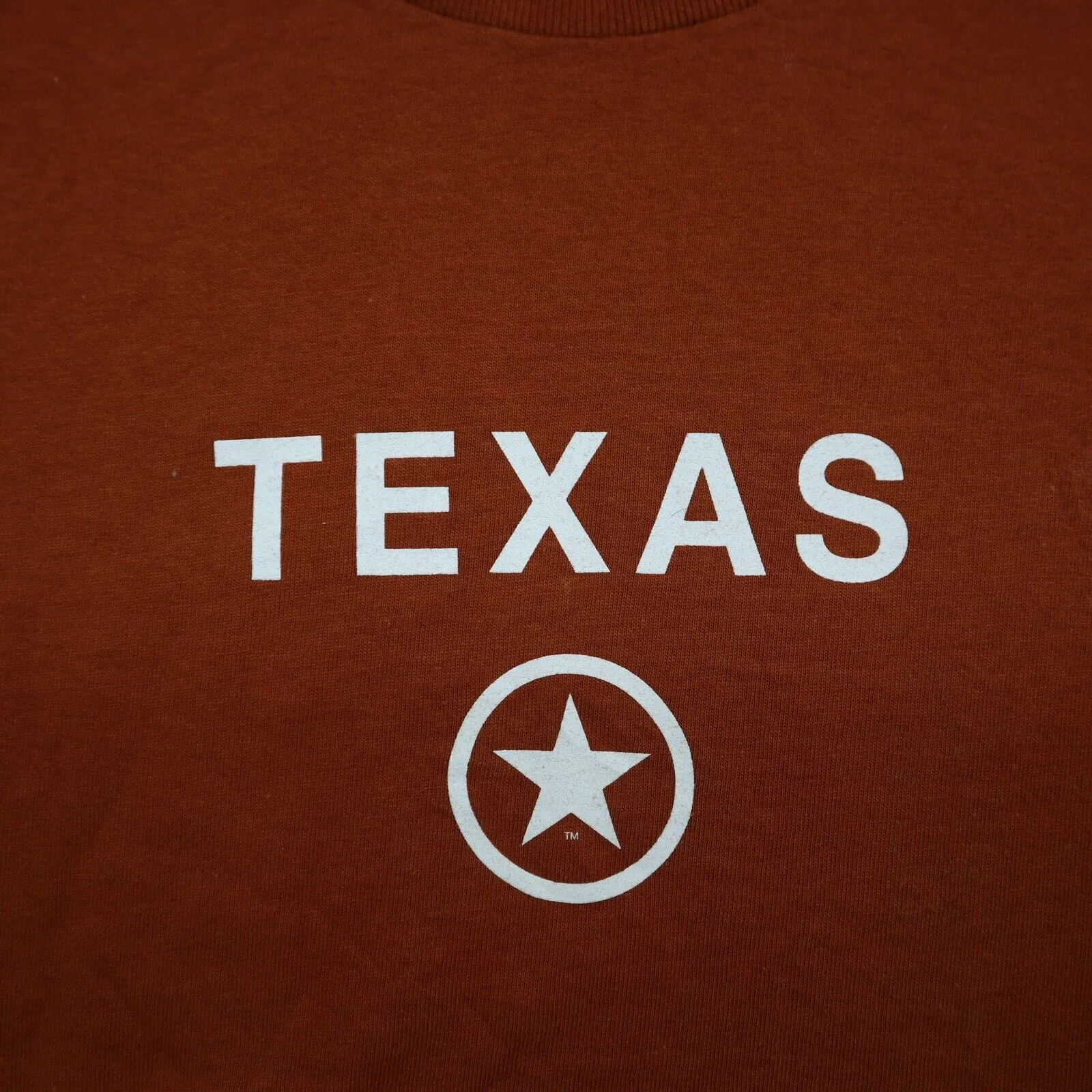 Converse Mens Pullover T Shirt Texas Short Sleeve Crew Neck 100% Cotton Orange L