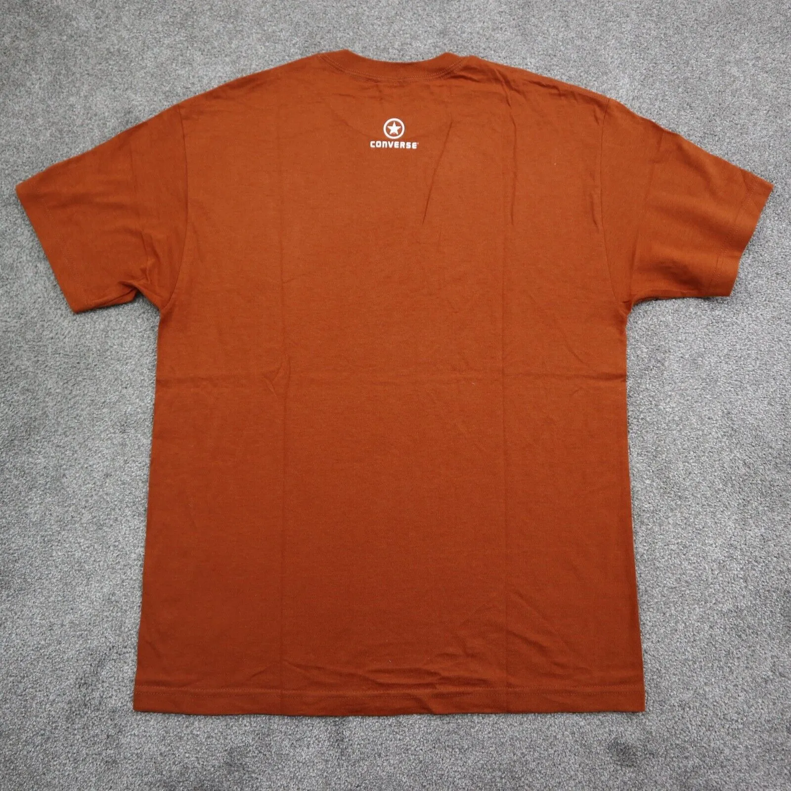 Converse Mens Pullover T Shirt Texas Short Sleeve Crew Neck 100% Cotton Orange L
