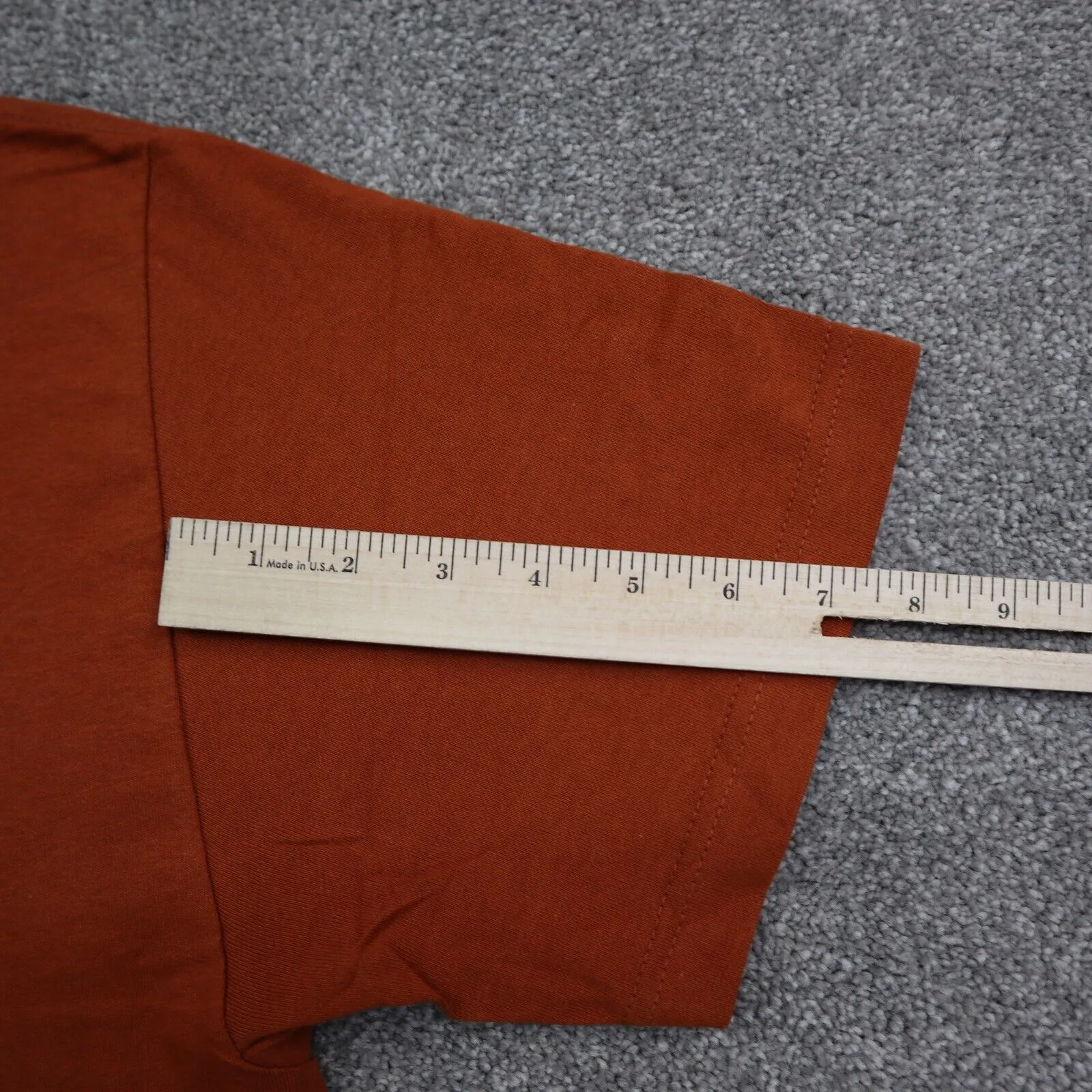Converse Mens Pullover T Shirt Texas Short Sleeve Crew Neck 100% Cotton Orange L