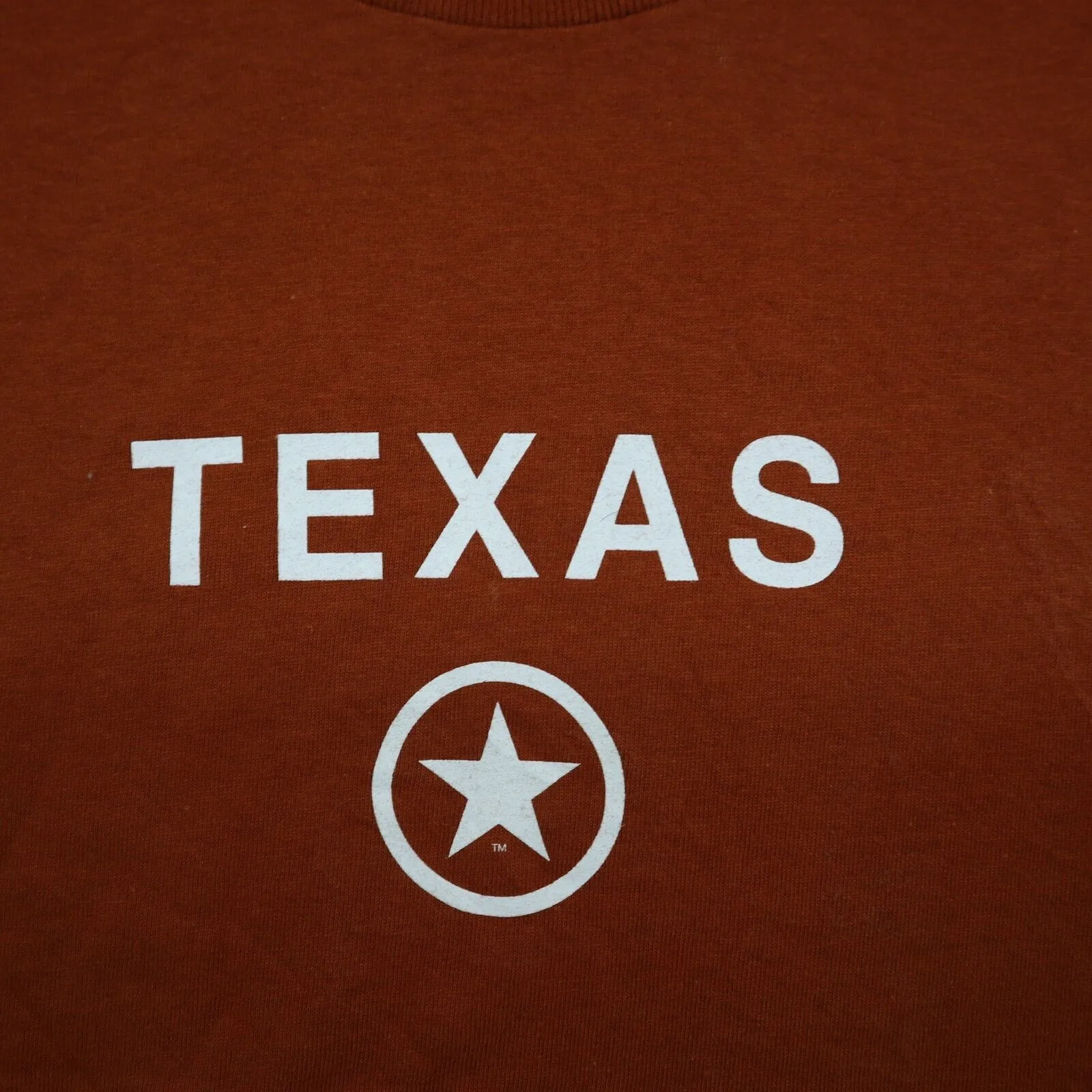 Converse Mens Pullover T Shirt Texas Short Sleeve Crew Neck 100% Cotton Orange L