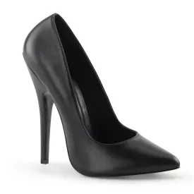 DOMINA-420 Devious Domina Black Leather Sexy Single Soles (Fetish Footwear)