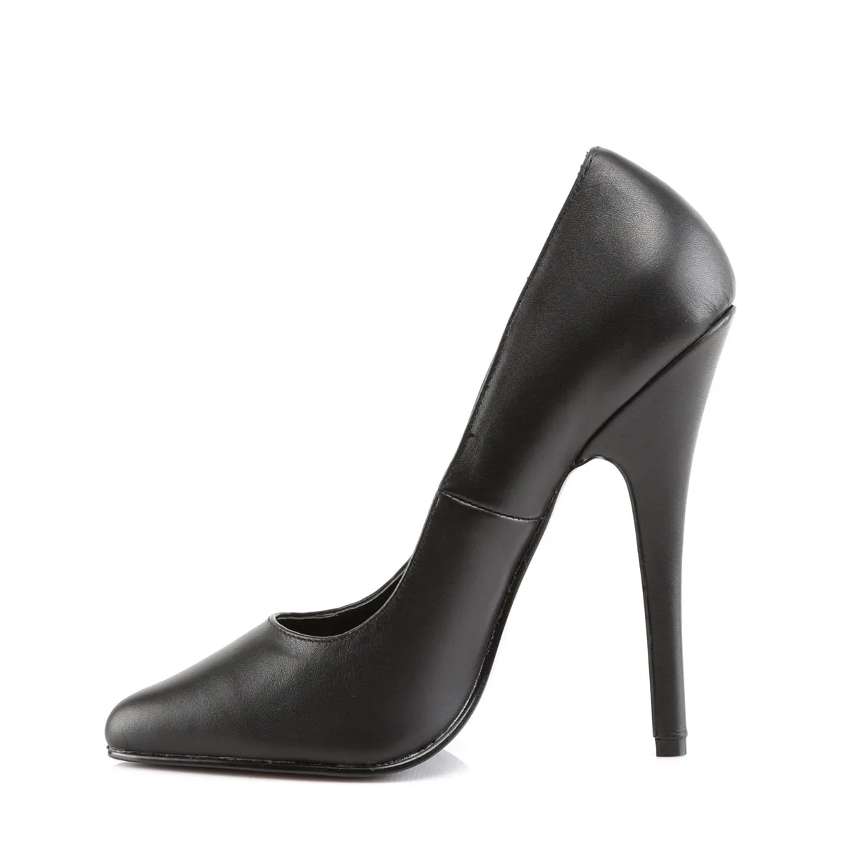 DOMINA-420 Devious Domina Black Leather Sexy Single Soles (Fetish Footwear)