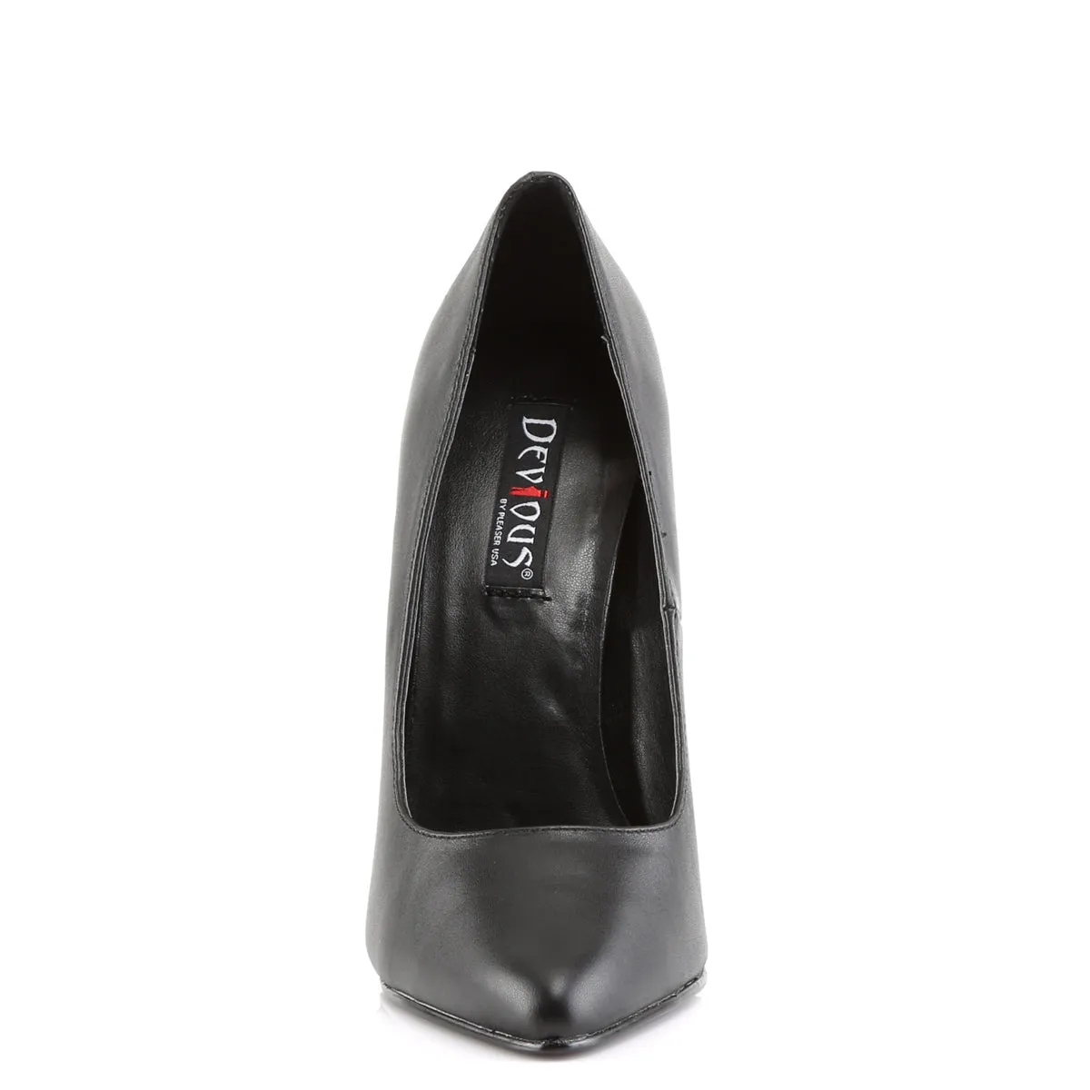 DOMINA-420 Devious Domina Black Leather Sexy Single Soles (Fetish Footwear)