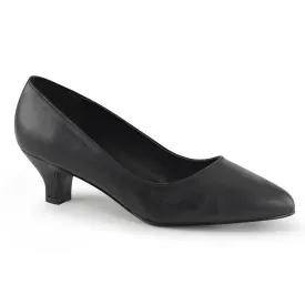 FAB-420 Pleaser Pink Label Black Faux Leather Sexy Single Soles (Fetish Footwear)