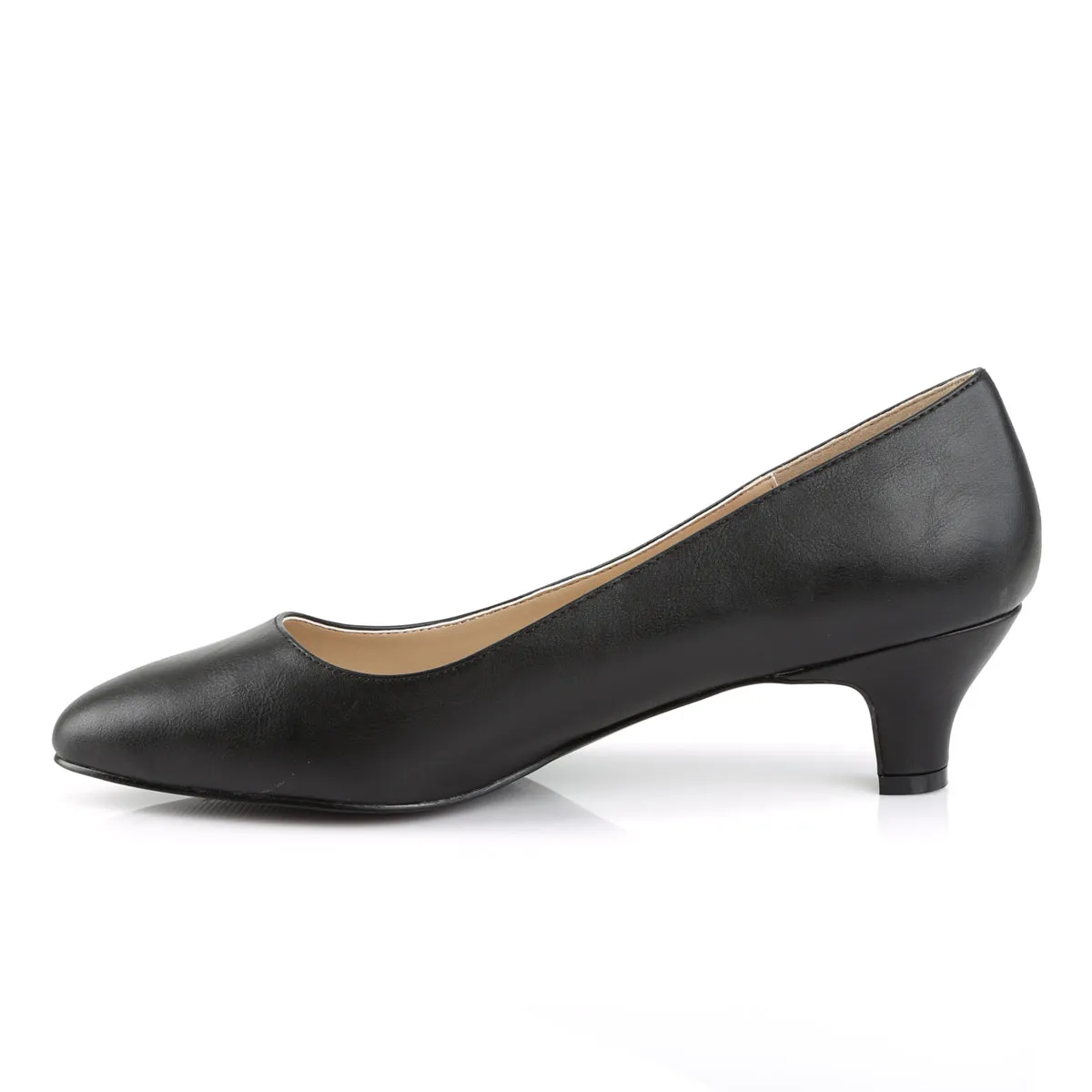 FAB-420 Pleaser Pink Label Black Faux Leather Sexy Single Soles (Fetish Footwear)
