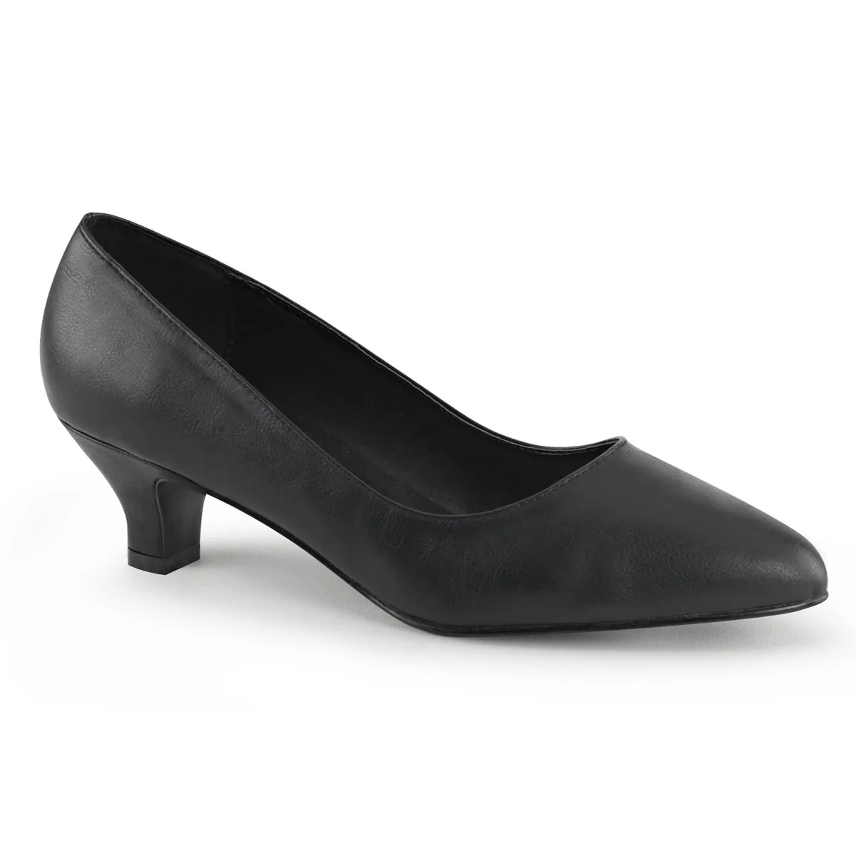 FAB-420 Pleaser Pink Label Black Faux Leather Sexy Single Soles (Fetish Footwear)