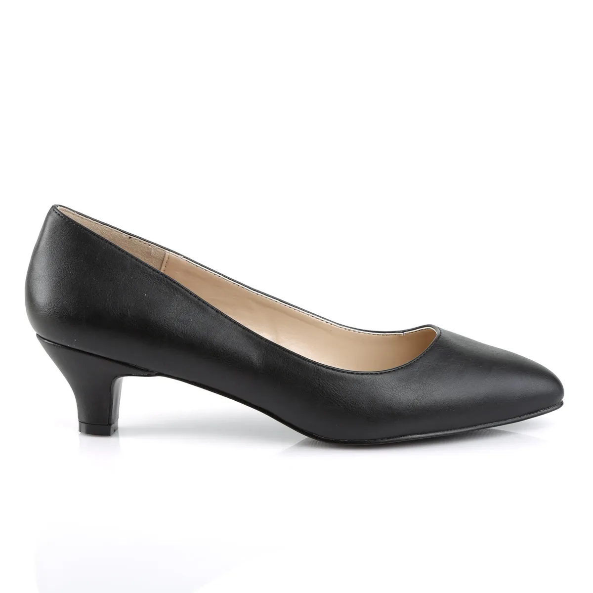 FAB-420 Pleaser Pink Label Black Faux Leather Sexy Single Soles (Fetish Footwear)