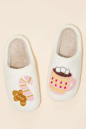 Gingerbread Man and Hot Cocoa Slippers