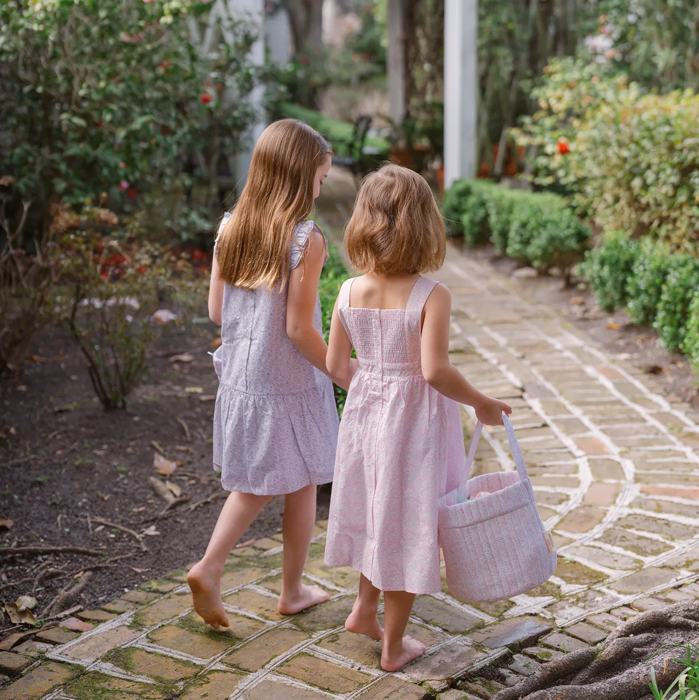 girls slate floral drop waist dress