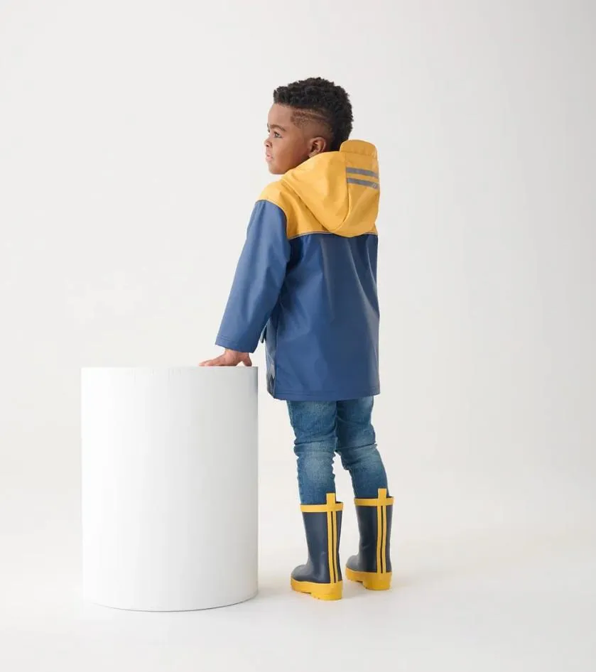 Hatley Yellow & Navy Rain Jacket