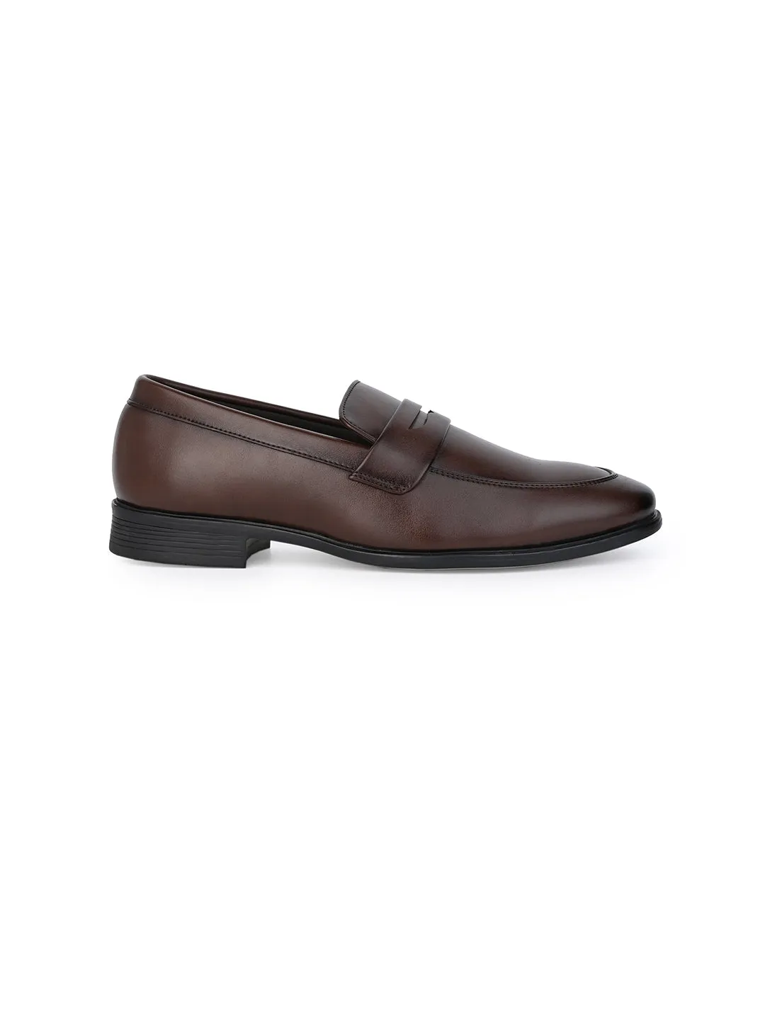 Hydes N Hues Men Brown Classic Formal Slip-Ons