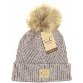 KIDS CC Beanie Diamond Knit - Periwinkle Mix