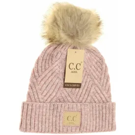 KIDS CC Beanie Diamond Knit - Rose Mix
