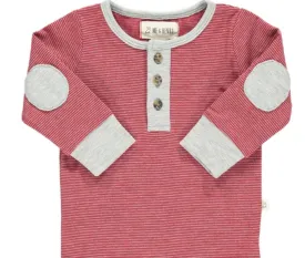 Me & Henry - Baby Stripe Henley in Red