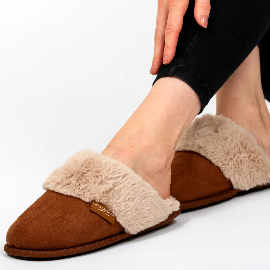 Miss Sparrow Micro Suede Mule Slipper