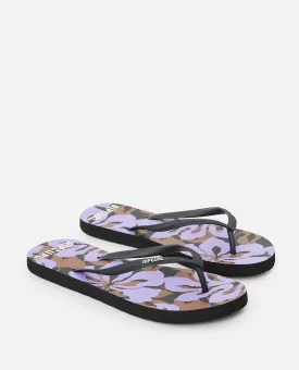 Mixed Bloom Open Toe - Purple