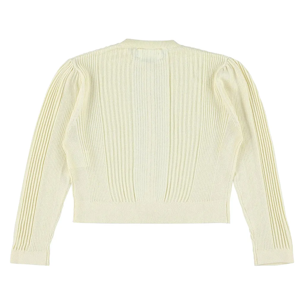 Morley Child Wine Cardigan Shiny Cream