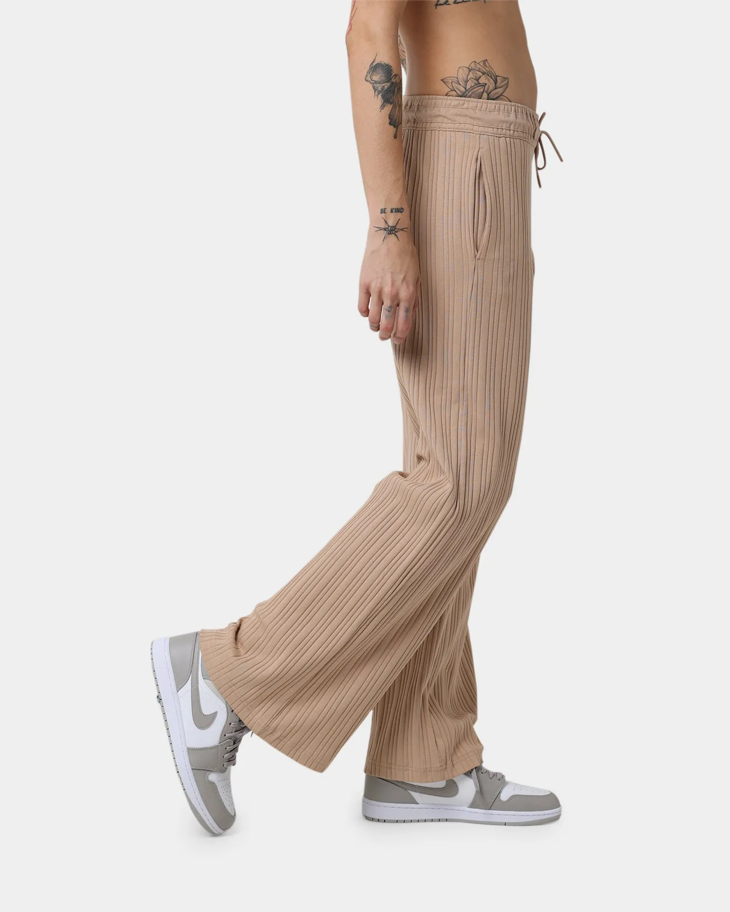 Nike Women's Sportswear Jersey Rib Wide Leg Pants Hemp