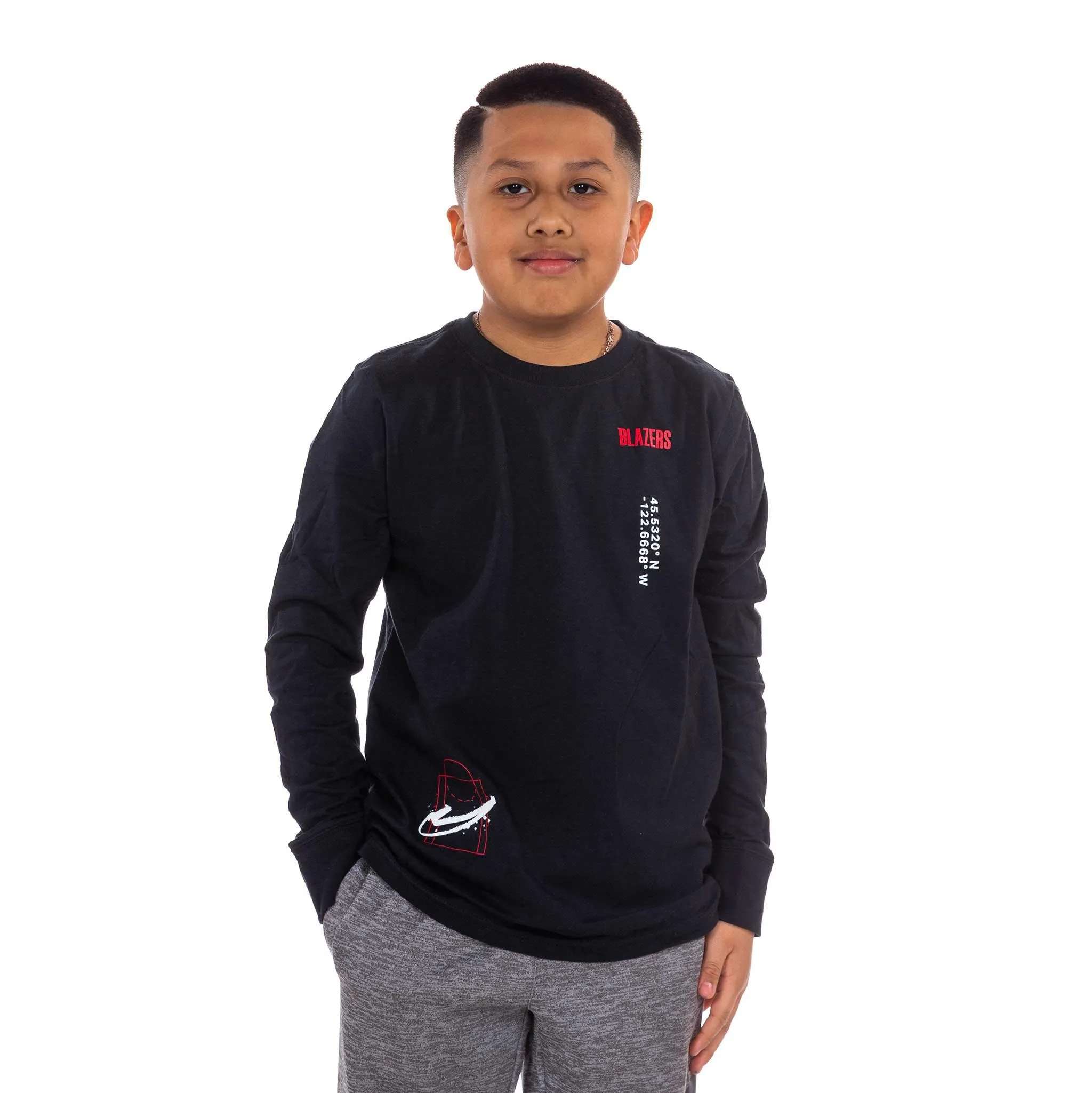 Portland Trail Blazers Youth Courtside Max Long Sleeve