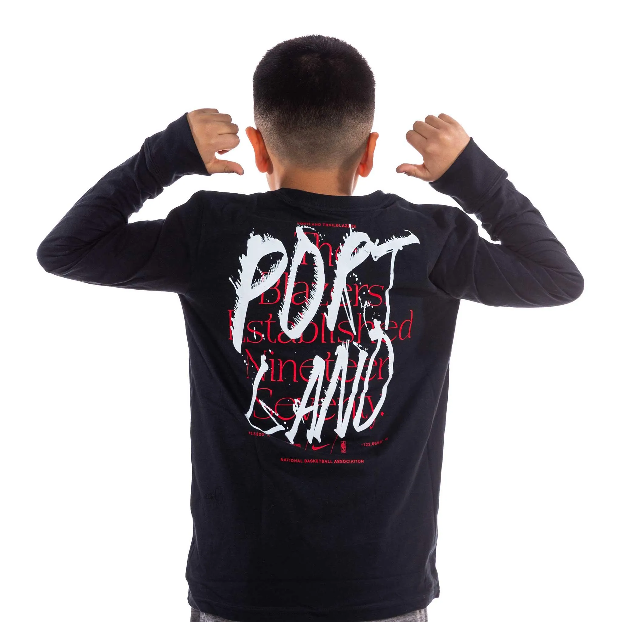 Portland Trail Blazers Youth Courtside Max Long Sleeve