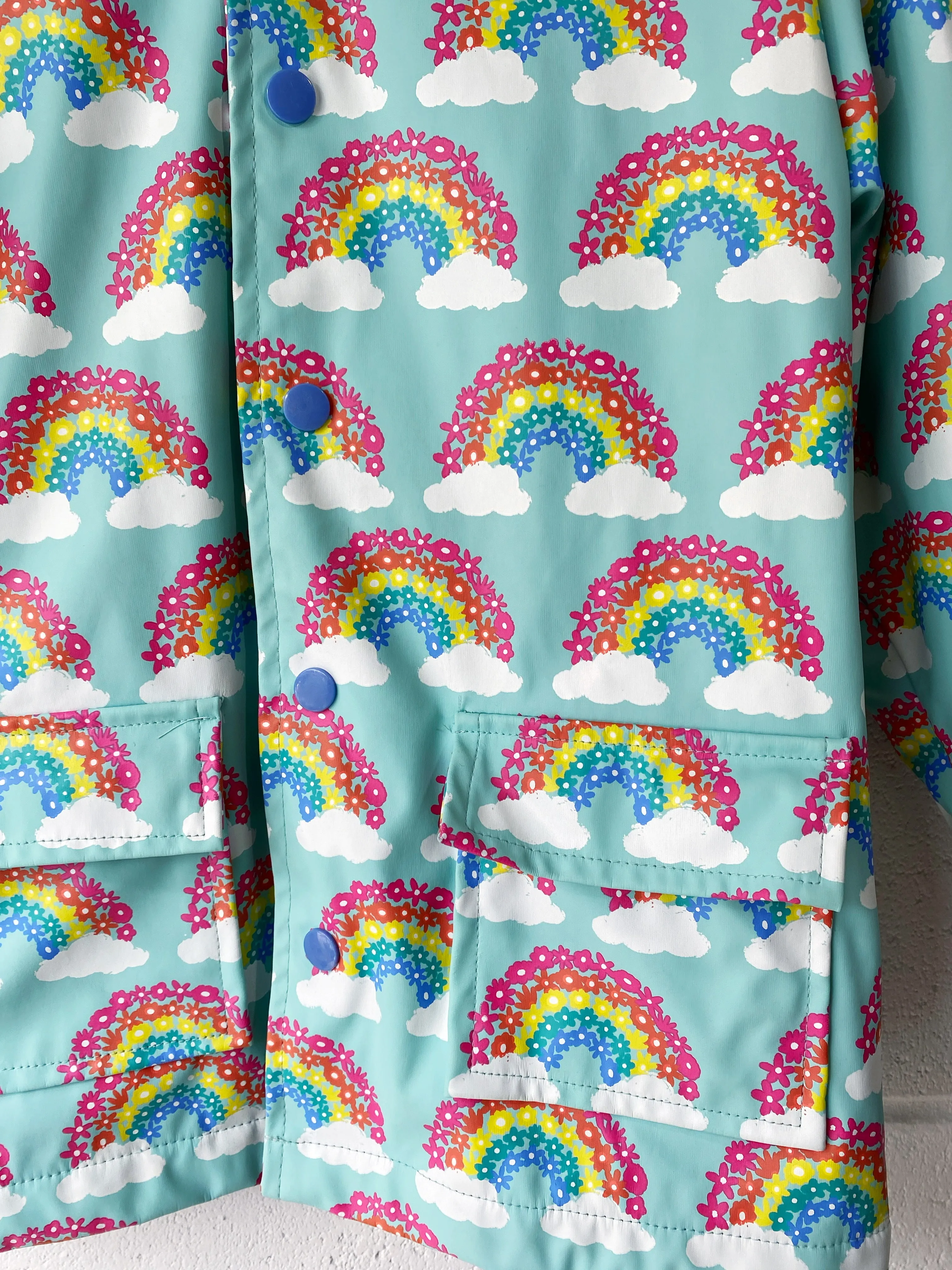 Rainbow Terry Lined Rain Coat, 5 years