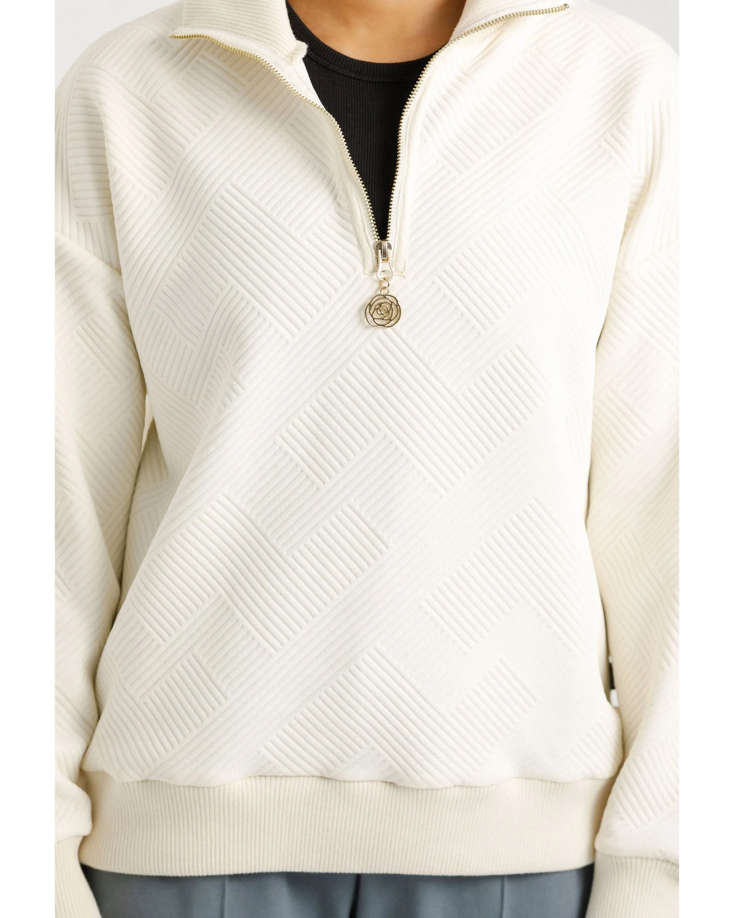 Rose Road Club Zipper - Cream