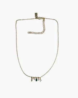 SUNSHOWER NECKLACE IN GREEN ONYX