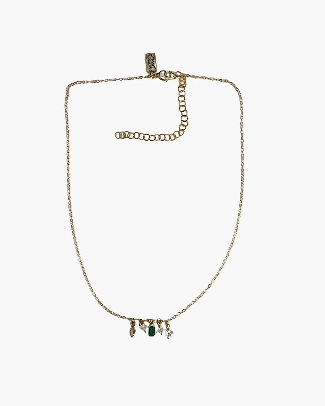 SUNSHOWER NECKLACE IN GREEN ONYX