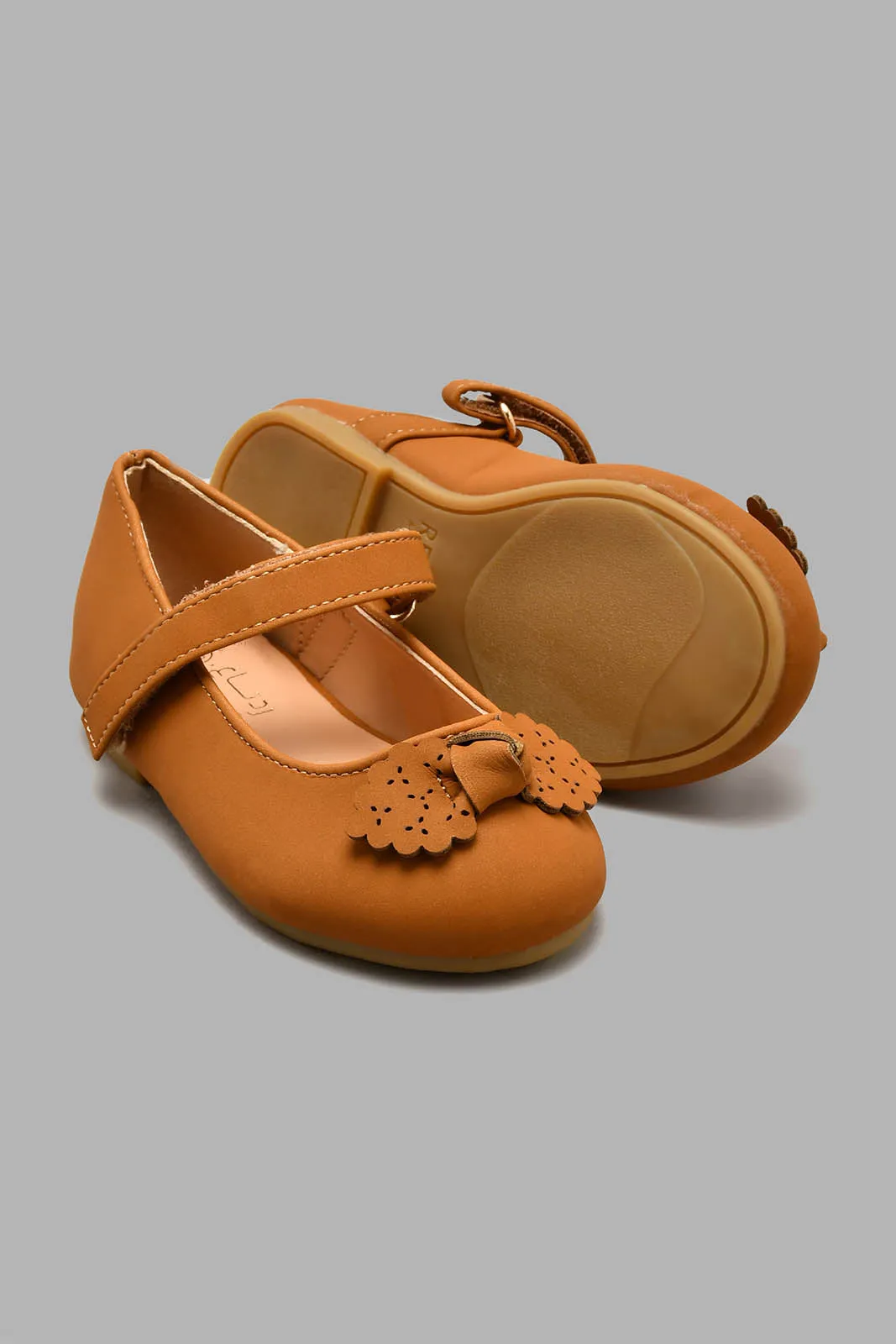 Tan Bow Ballerina