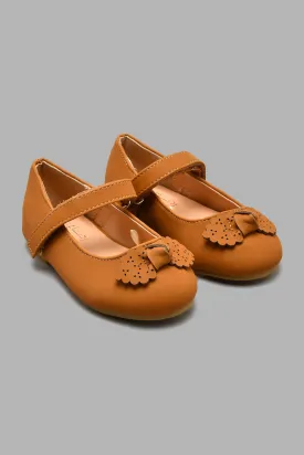 Tan Bow Ballerina