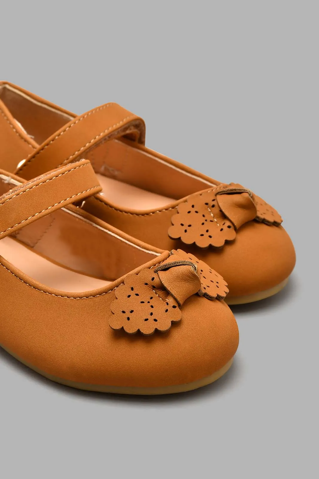 Tan Bow Ballerina